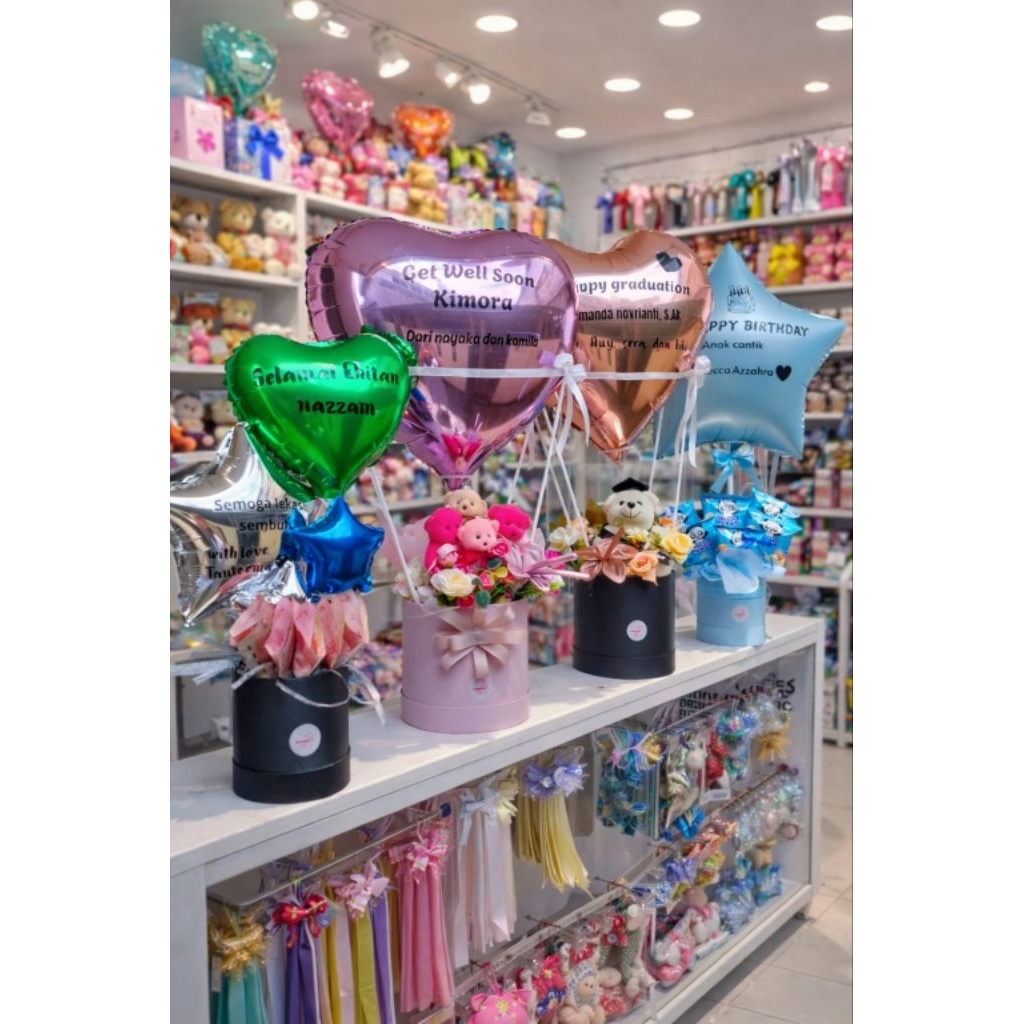 Bouquet balon/balon ucapan/ Hadiah ulang tahun &wisuda