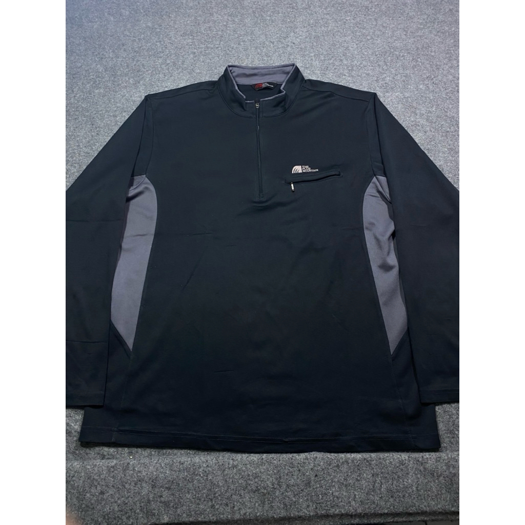 KAOS OUTDOOR HALF ZIPPER THE PLUS MOUNTAIN HITAM SIZE XL