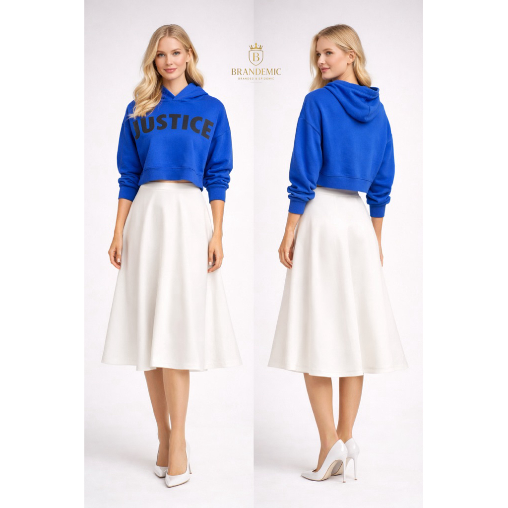 J*st*ce Hoodie Biru Elektrik Tua Sporty Look