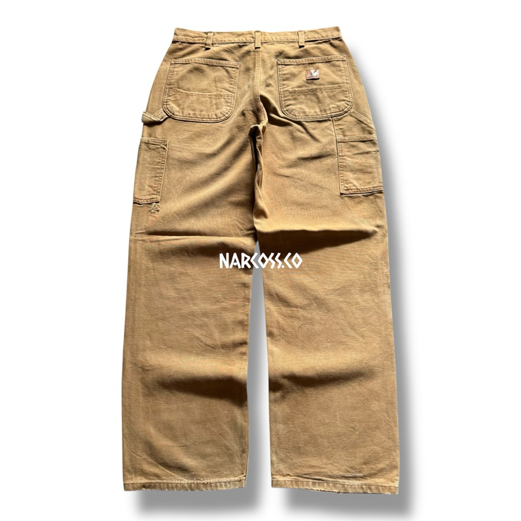 2017' Carhartt Carpenter Pants B11-BRN Original Dungaree Fit Made in Mexico  kode - K326 size 31-32 