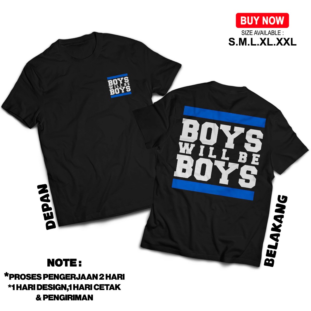 Kaos Persib Boys Will Be Boys - Baju Casual Persib Bandung - Nyaman dan adem unisex