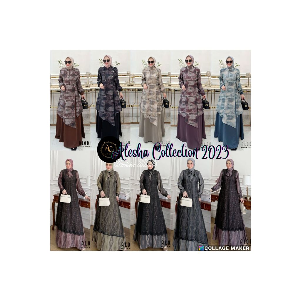 Zaida Dress, Prilly Dress & Utami Dress By Alody Gamis Premium Simple Gamis Lebaran Kekinian 2026