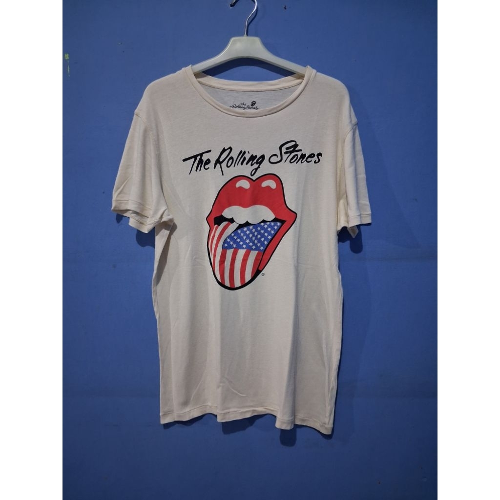 Kaos The Rolling Stones USA Flag Tongue Official Size L