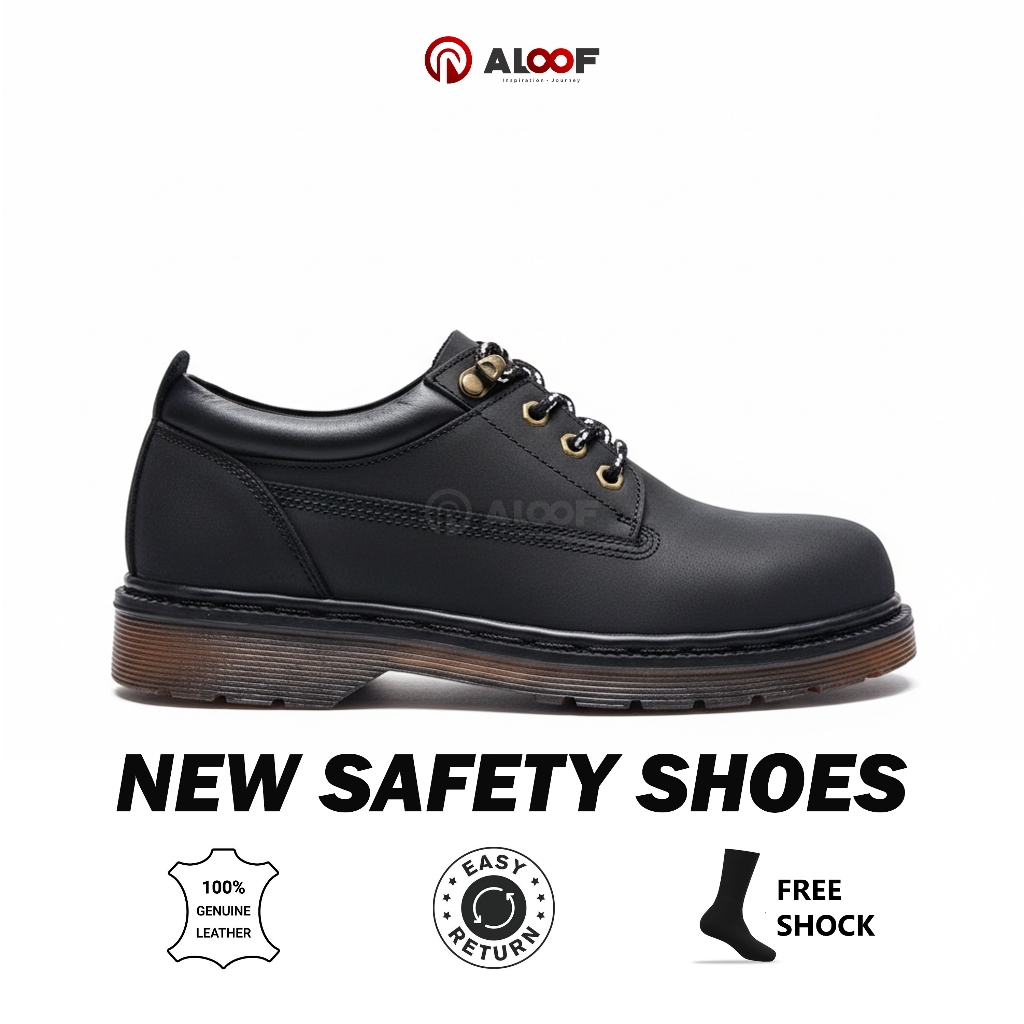 [NEW] Aloof KADUGA - Sepatu Safety Boots Pria Original Crazy Horse