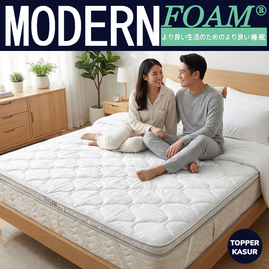 Kasur Topper Modern Foam / Mattress Topper / Pelapis Kasur Bergaransi Ukuran 120x200 160x200 180x200