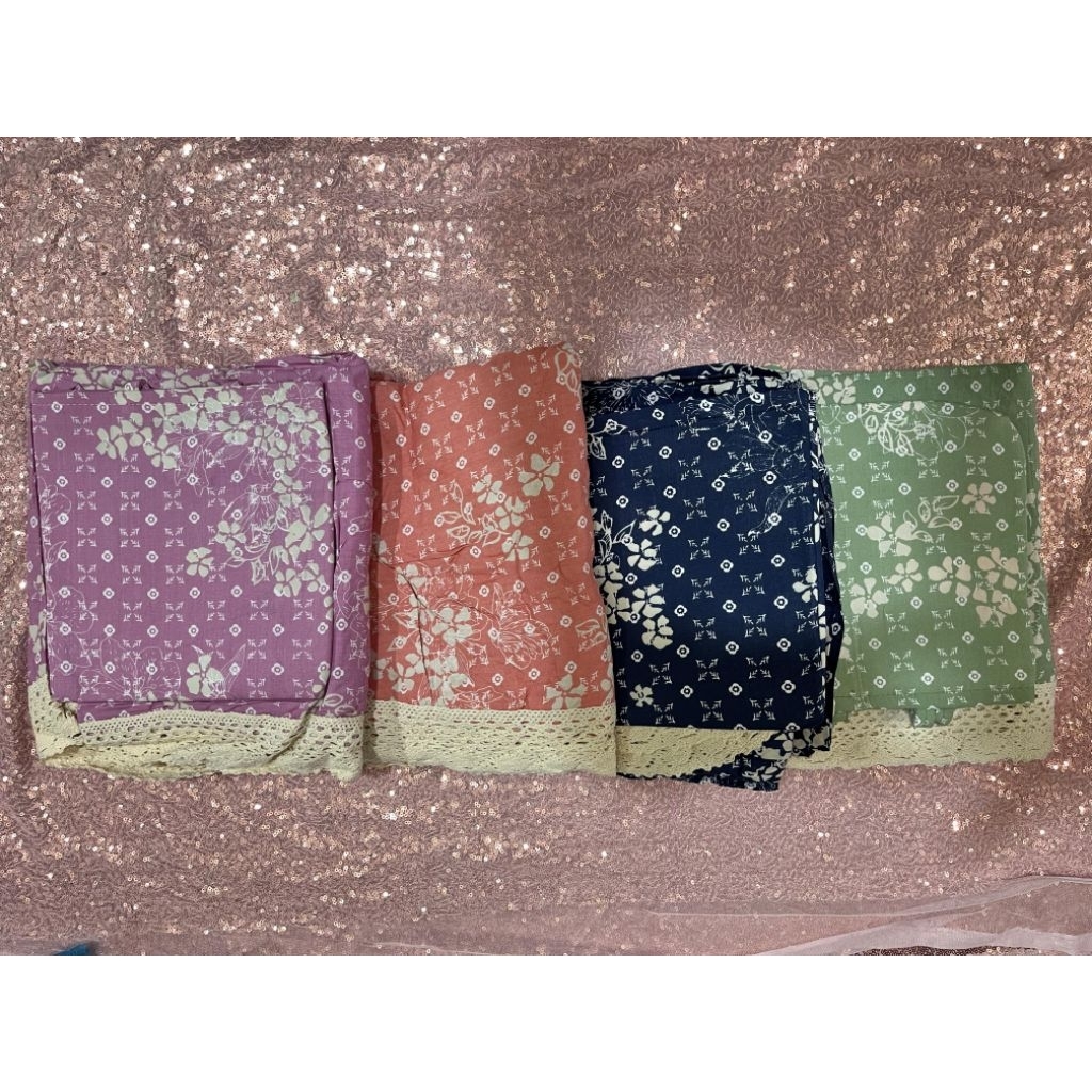 Mukenah motif bunga / Mukenah dewasa bahan katun premium