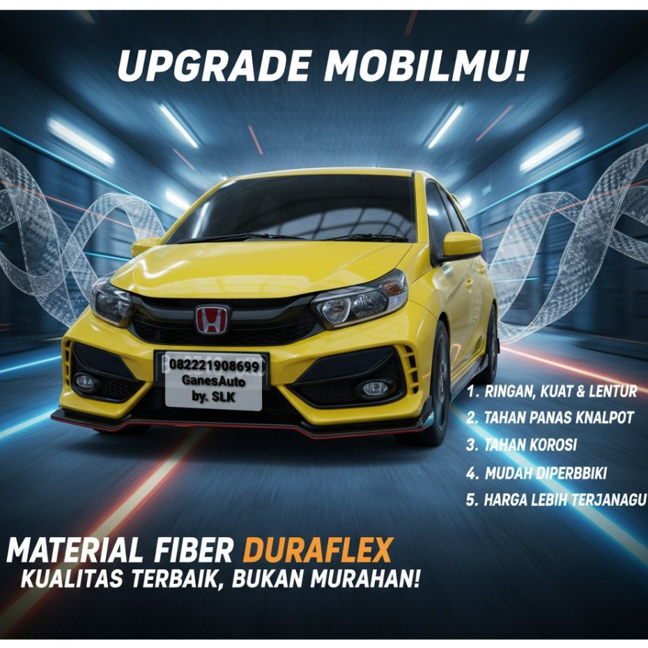 Bodykit All New Brio Tipe R Body Kit Bodikit Grade-A  Lentur-Kuat-Tebal