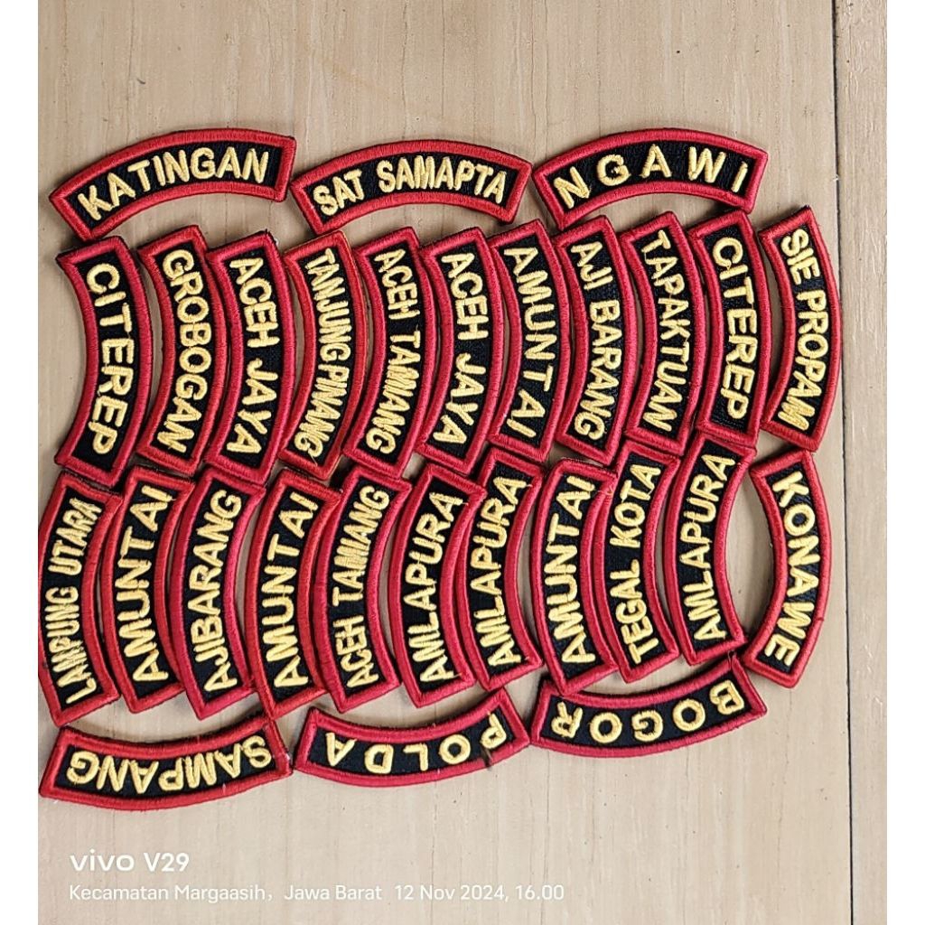 Atribut POLRI BET LOKASI || Bet nama lokasi 3D timbul berkualitas