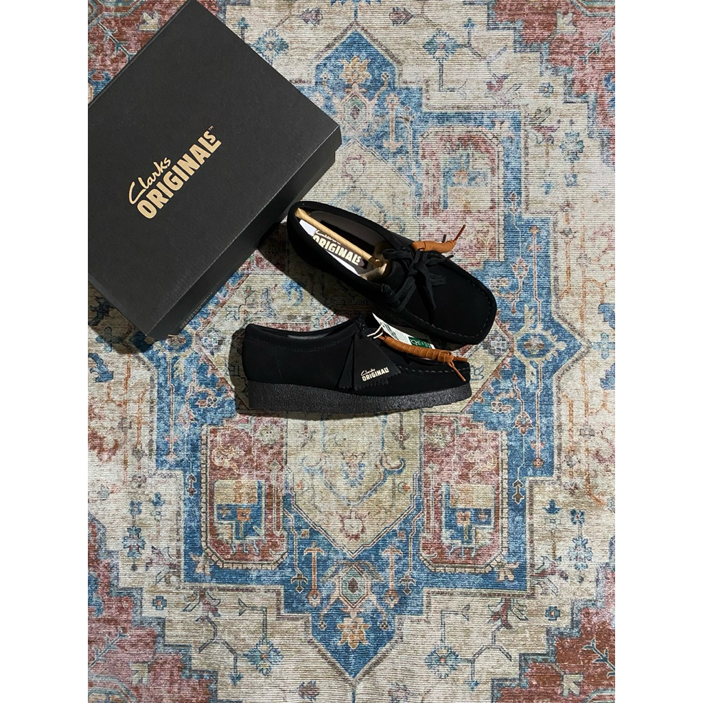 Clarks Wallabee Black Suede