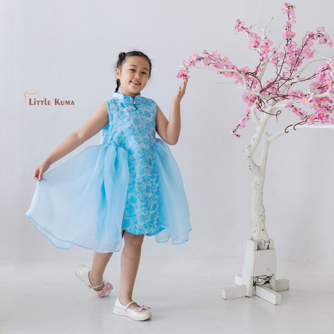 LITTLE KUMA - Dress Cheongsam Qipao Baju Imlek Anak Perempuan 1-12 Tahun