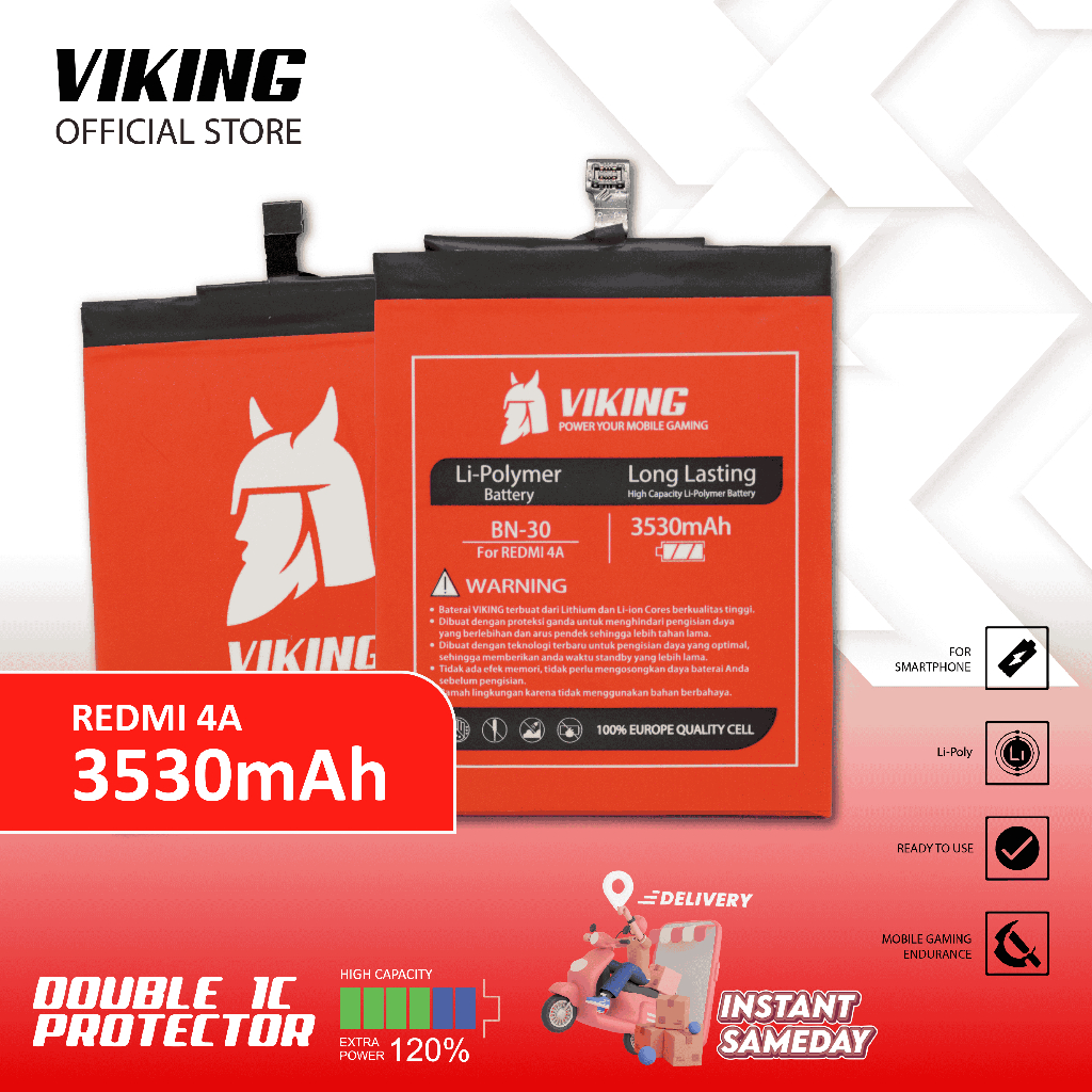 VIKING Baterai Redmi 4A BN30 Double Power