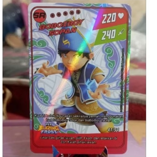 kartu Boboiboy sopan sr Hologram