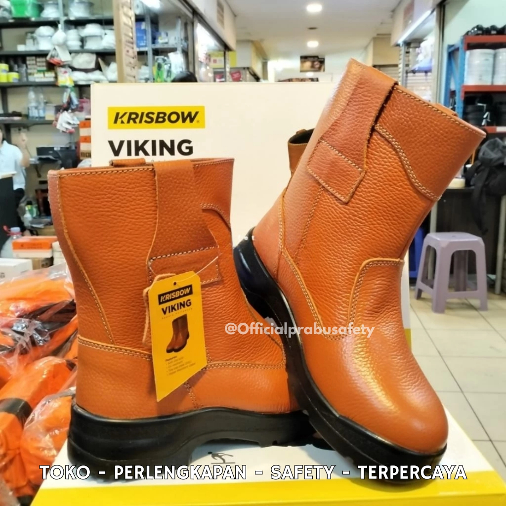 Sepatu Safety Krisbow Viking Warna Brown Original 100% - Safety Shoes Boot Krisbow Viking