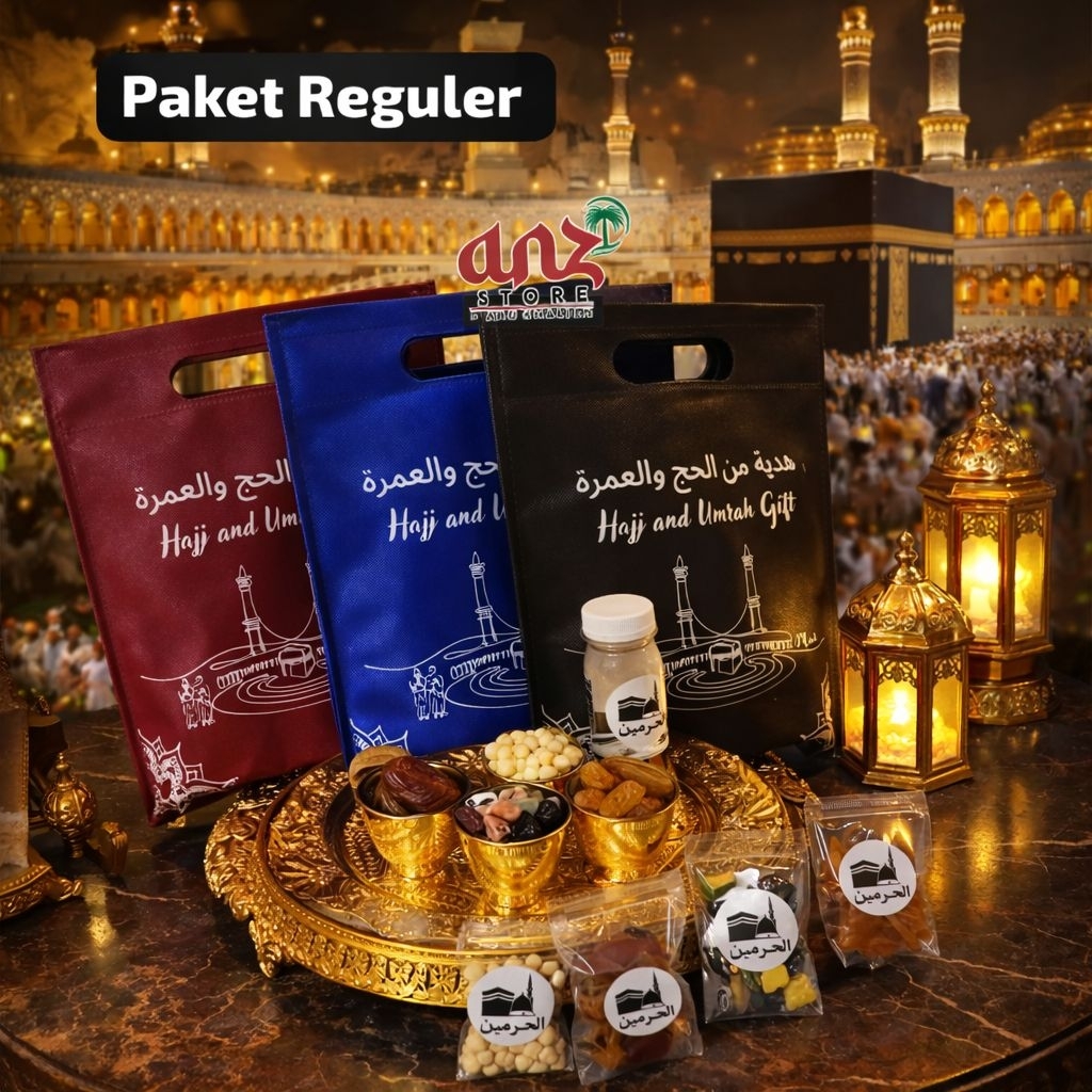 Paket Gift Tas Spun Bon Spesial 5 in 1 Oleh2 Haji dan Umroh