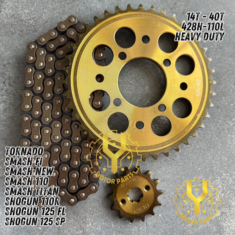 GEAR SET GIR PAKET SMASH NEW SHOGUN 110 125 SHOGUN RR SMASH TITAN SMASH FI AXELO TORNADO ARASHI 40T