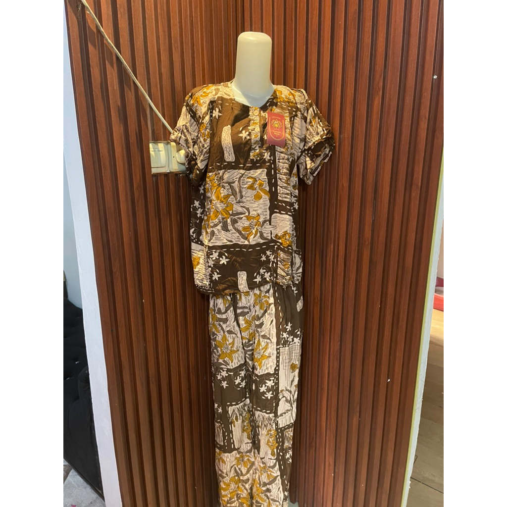 BAJU TIDUR BATIK WANITA CELANA PANJANG/ Daster batik celana panjang/ batik kusuma