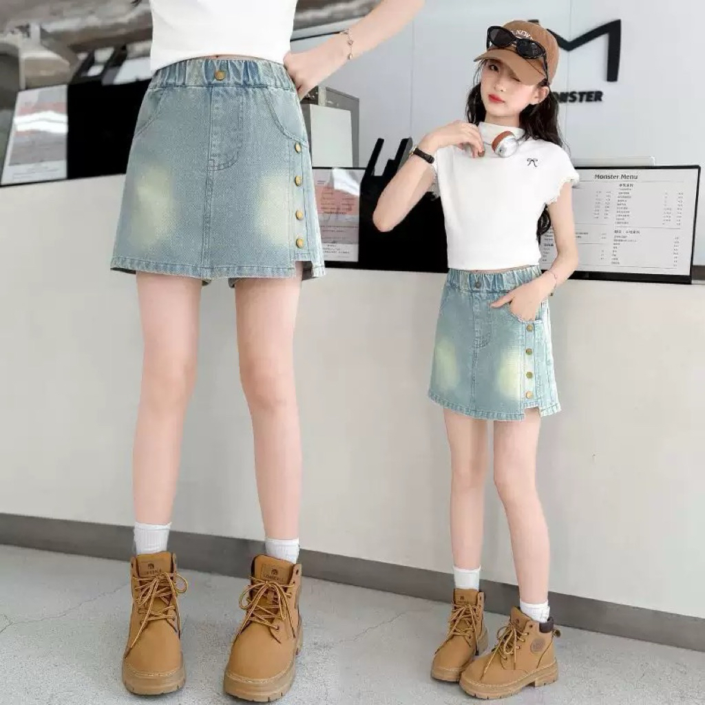 Rok Celana Jeans Import/Rok Mini Anak Cewek/Rok Anak Import/Rok Import/Bawahan Anak Cewek Import/COD