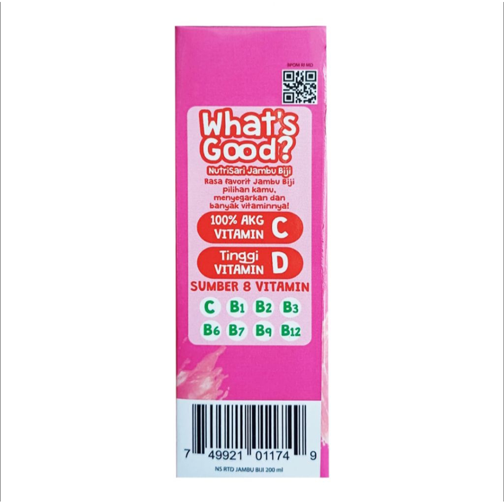 NutriSari Jambu Biji Minuman Jambu Vitamin C 200 ml Nutri Sari Kotak Rasa Jambu / Guava Pack 200ml