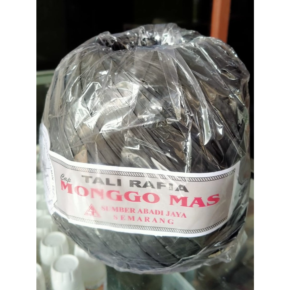 Tali Rafia 300 gr Hitam , Tali Rafia Gulungan, Tali Rafia Sawah