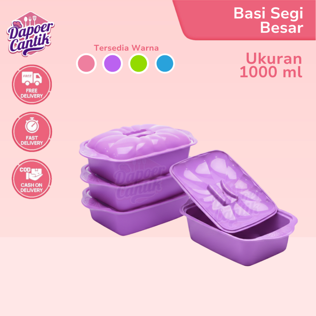 Prasmanan set  Basi Sedang set Prasmanan Plastik Segi BPA Free Food Grade Wadah Prasmanan Tahan Pana