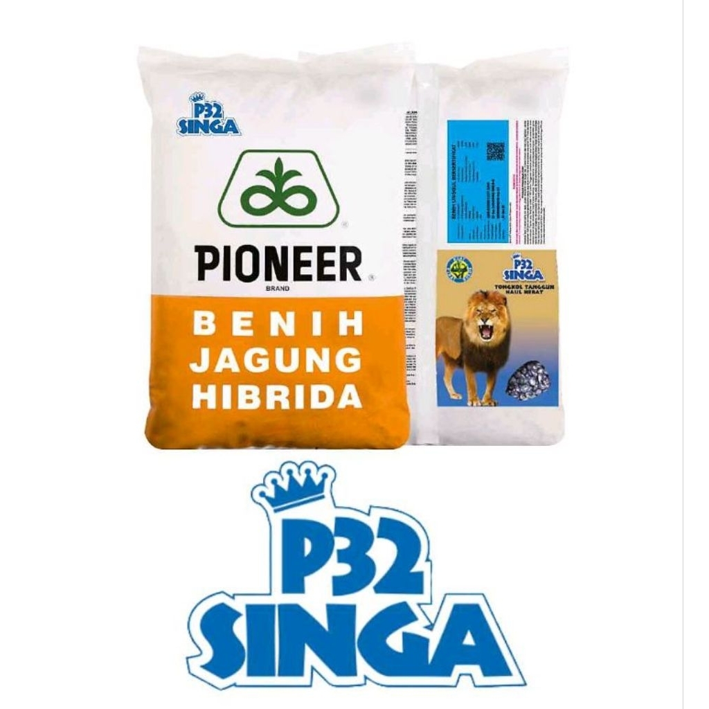 Benih jagung hibrida PIONEER p32 singa kemasan 1kg Original
