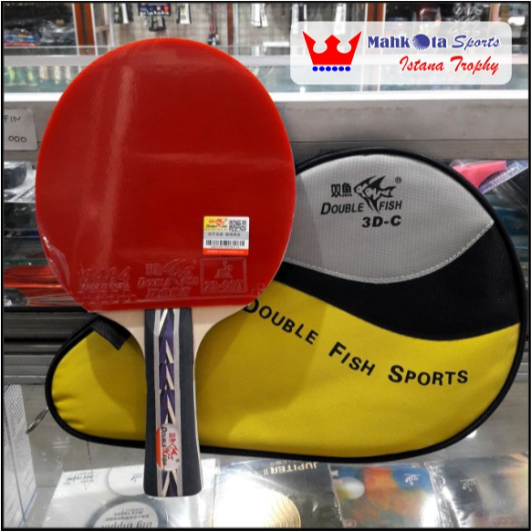 DOUBLE FISH Bet Pingpong 3D-C Original ITTF Approved Karet 8484