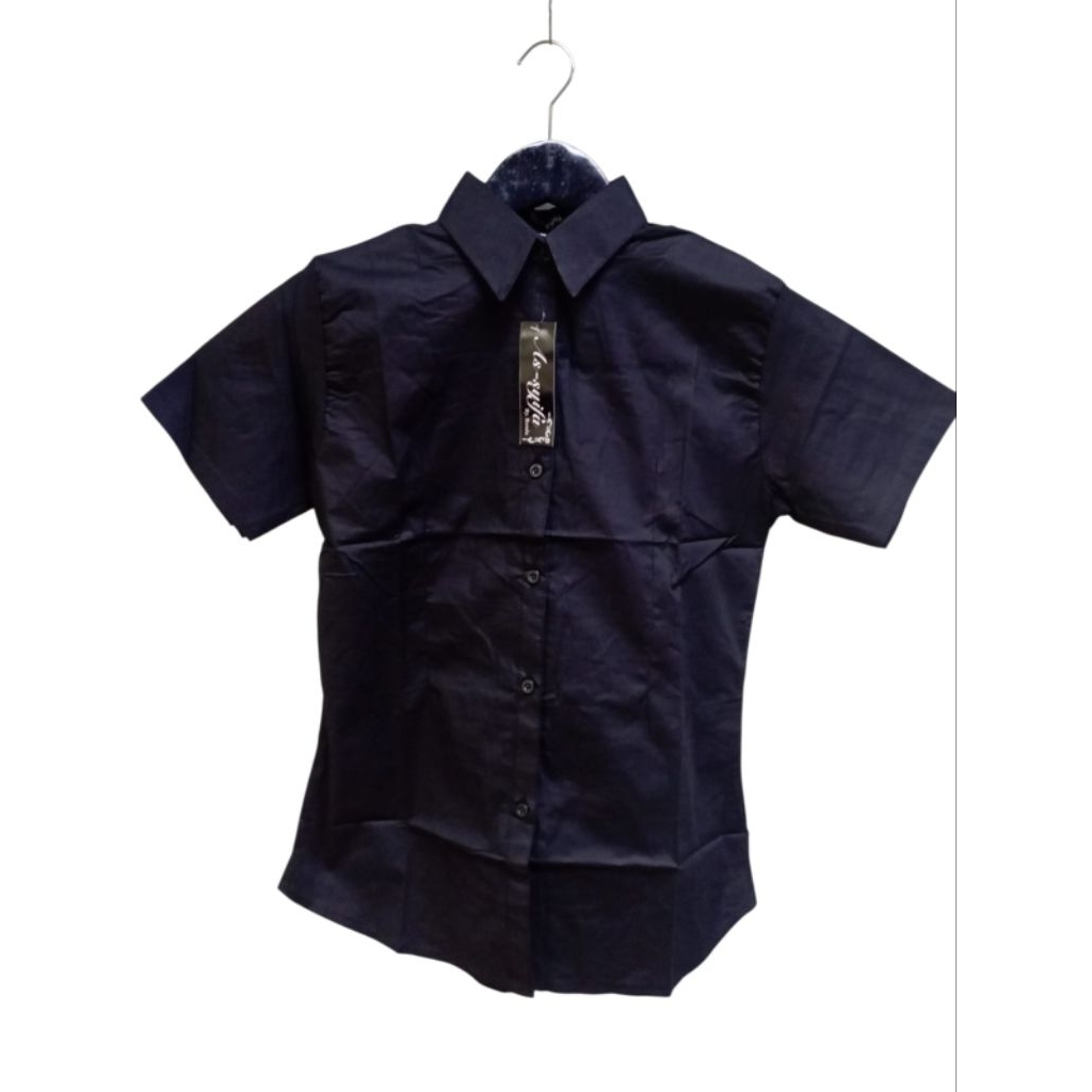 Kemeja Wanita Polos Lengan Pendek