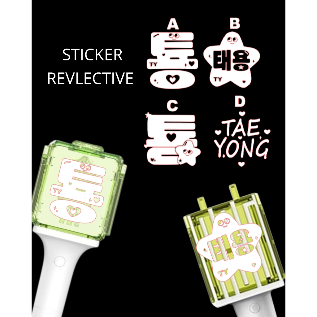 STICKER NCT 127 TAEYONG TY TRACK LIGHTSTICK DECO STICKER REFLECTIVE INITIAL NAME NCT 127 STAR FISH N