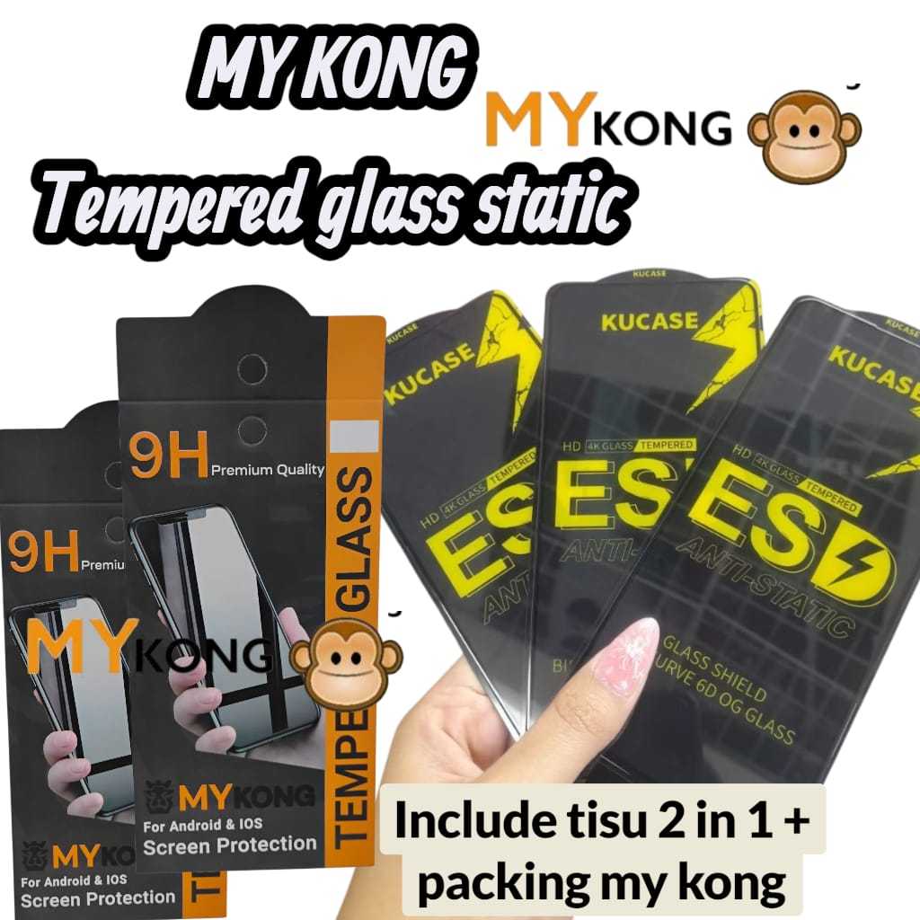 28 - MY KONG TEMPERED GLASS CLEAR ESD STATIC FOR VIVO Y29 4G Y28 Y27 5G 4G Y27S Y22 2022 Y21T Y21S Y