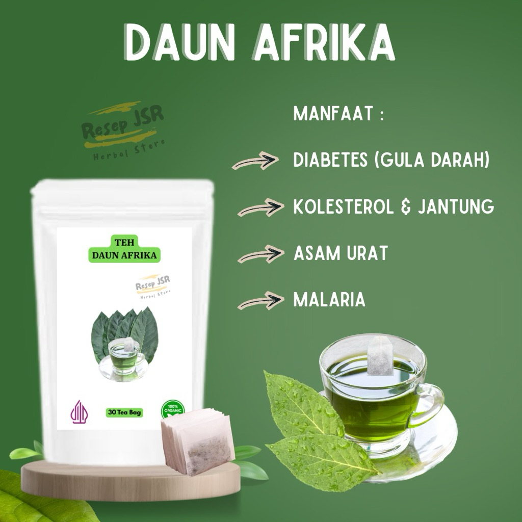 TEH CELUP DAUN AFRIKA | ISI 30 KANTONG CELUP