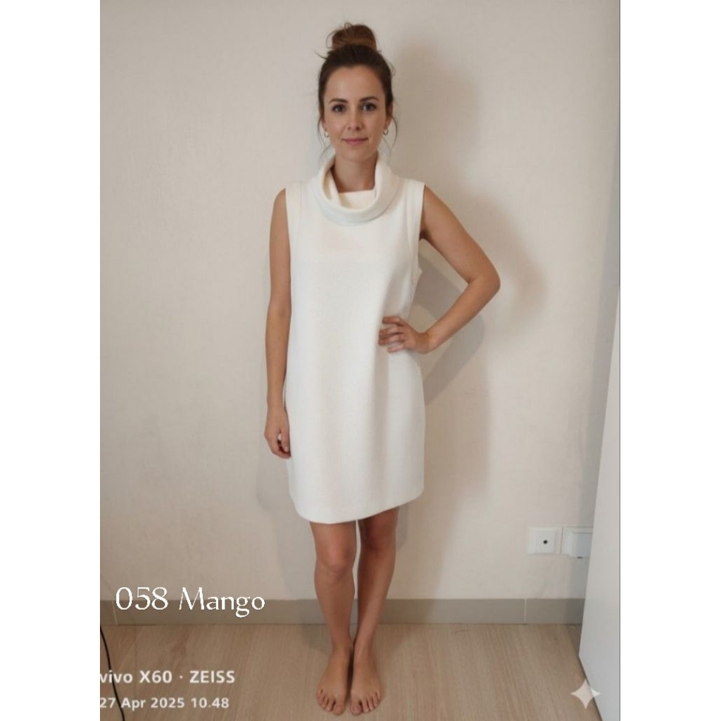 058 dress putih Mango