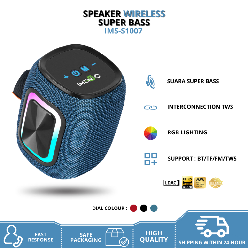 S1007 Speaker Bluetooth Waterproof Aktif Super Bass Karaoke Mini
