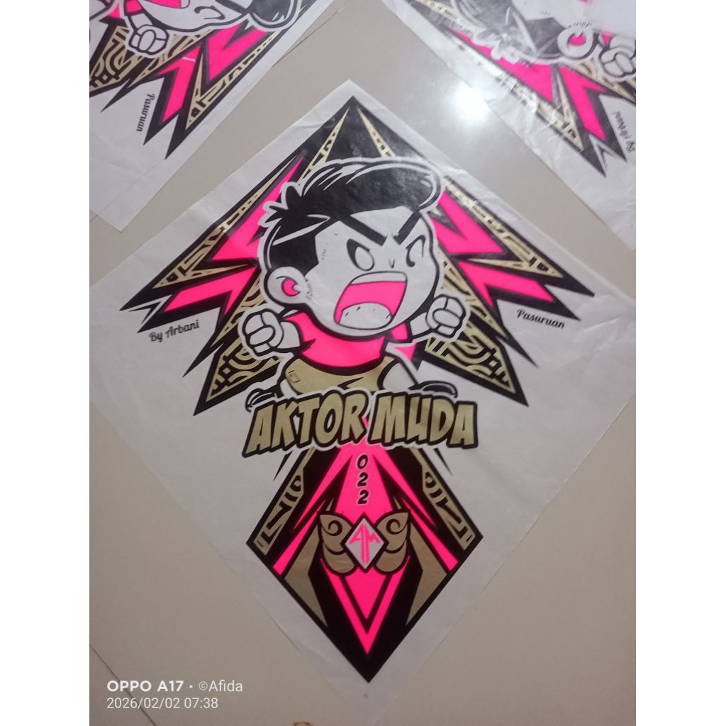 kertas layangan Aktor muda variasi bocil (minim 50 pcs)