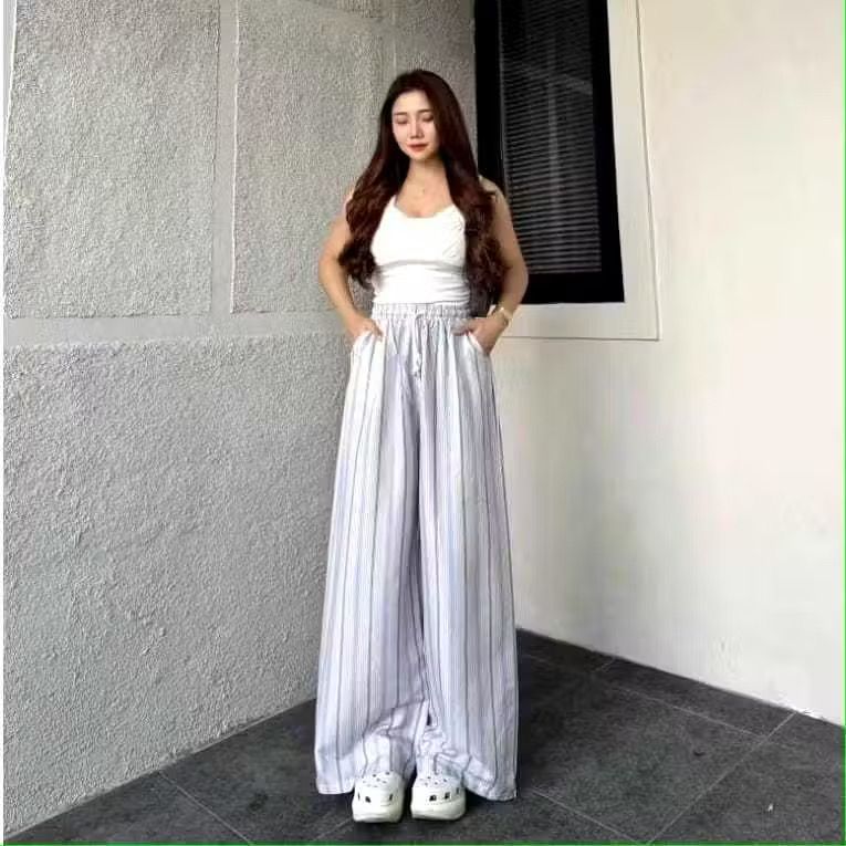 Celana kulot panjang wanita rayon lembut /  celana baggy formal kasual / bawahan wanita kekinian / o