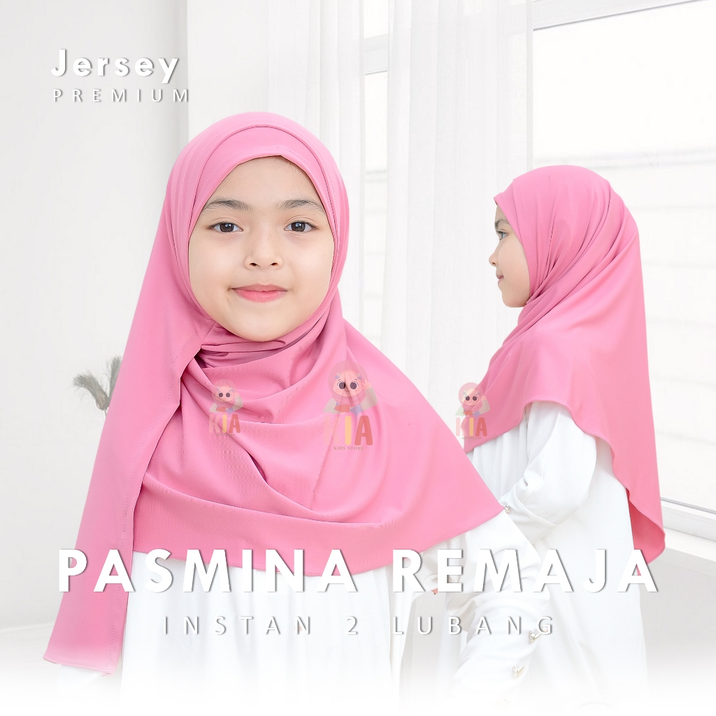 HIjab Pashmina Instan anak 2 in 1,Hijab Pashmina instan anak 6-13 Tahun