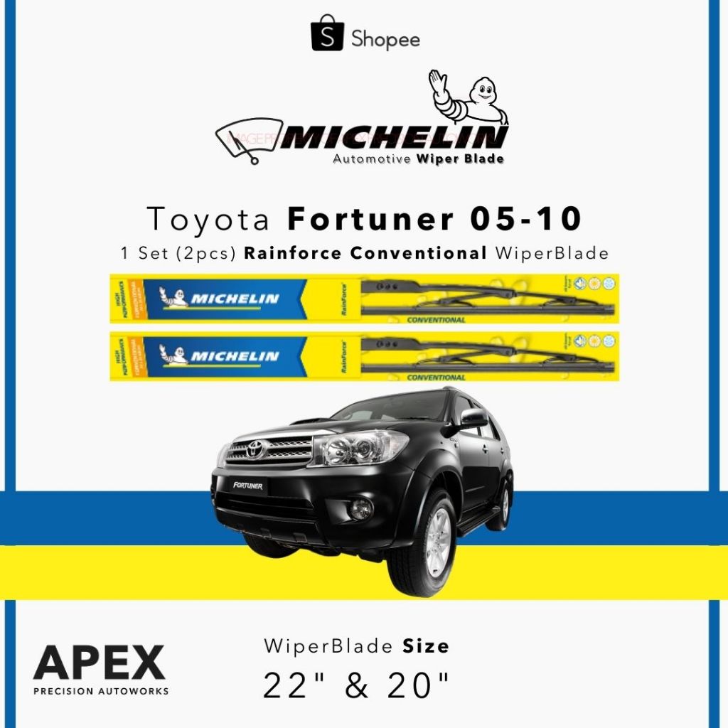 MICHELIN RAINFORCE CONVENTIONAL WIPER FOR FORTUNER 2005 - 2010
