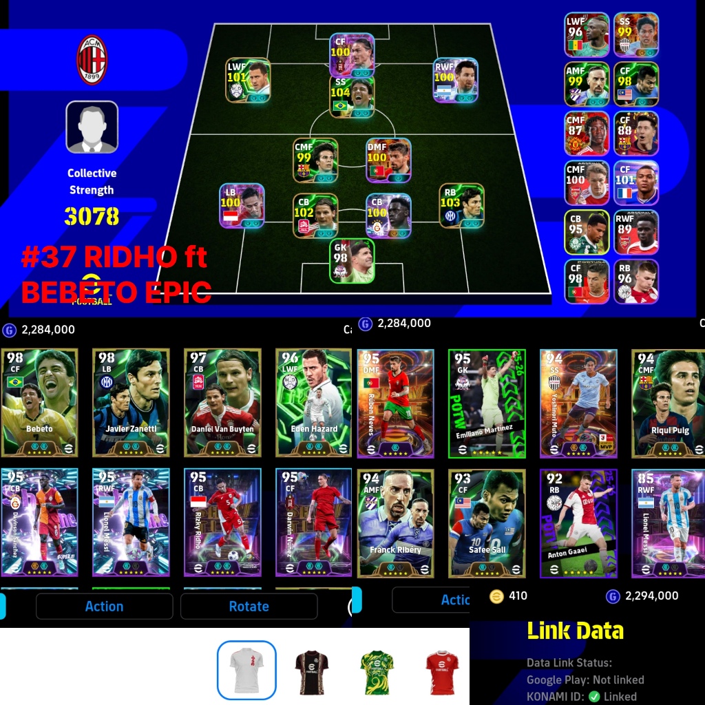 Akun eFootball Mobile 2026 Starter EPIC GG Murah | region indo Konami id