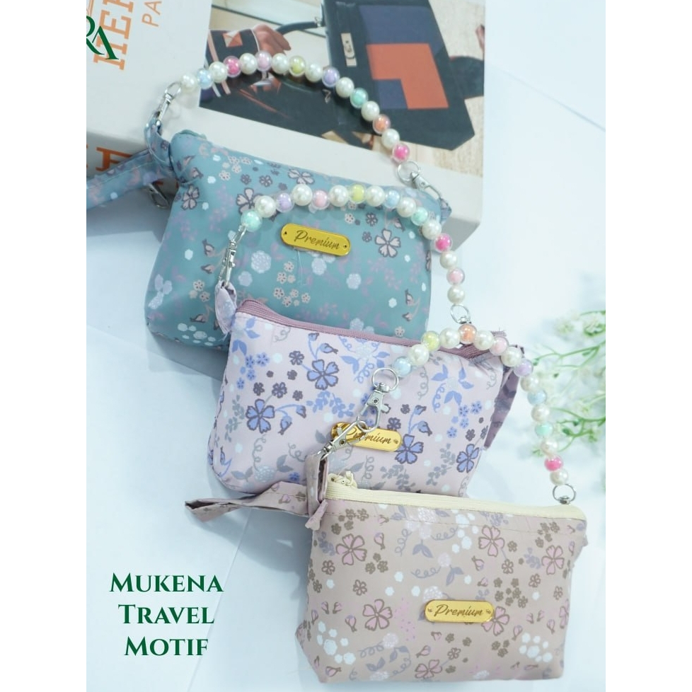 Mukena Traveling Ringan | Mukena Kecil Motif Bunga Mukena Traveling Dewasa