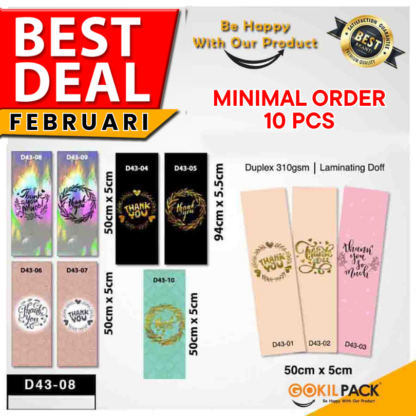 Sleeve Box - Sleeve Thank You - Paper Belt Thank You - Paper Belt D43