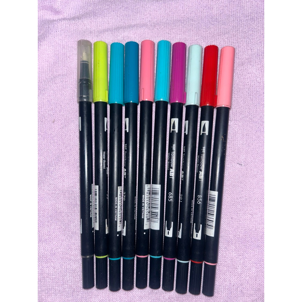 PRELOVED BRUSHPEN TOMBOW 10 PCS WARNA (NEGOTIABLE)