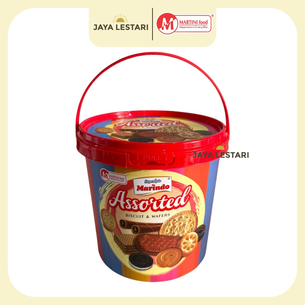 (Edisi Lebaran) Marindo Assorted Biscuit Wafers Toples (350g)