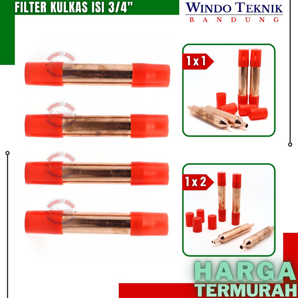 FILTER KULKAS ISI 1 x 2 x 12cm x 3/4" PANJANG | FILTER STARINER ISI | FILTER BUAT KULKAS