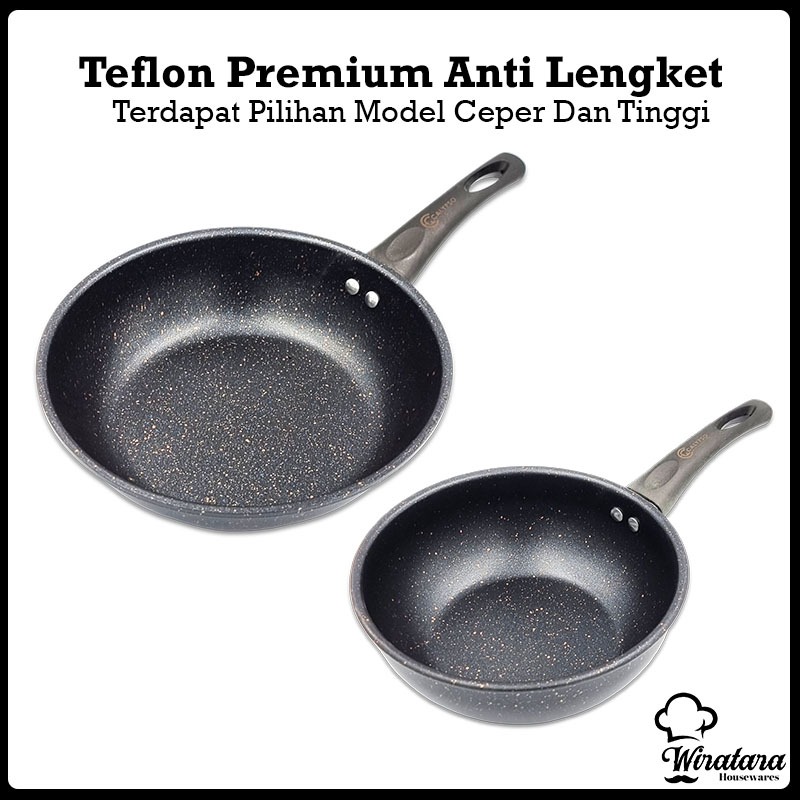 Calypso Wajan Penggorengan Anti Lengket Enamel | Fry Pan | Wok Pan | Teflon