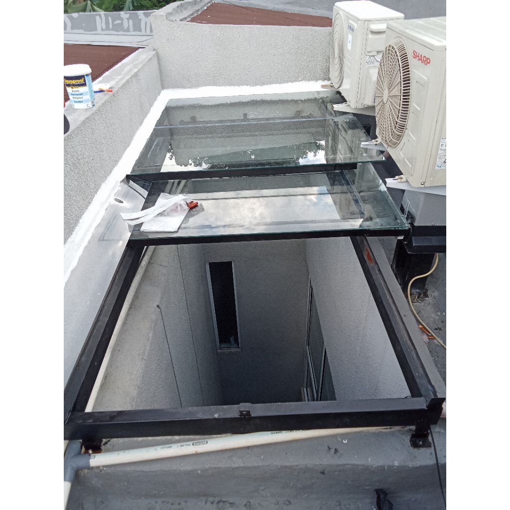 Kanopi Sliding SKYLIGHT Remote Mesin Otomatis