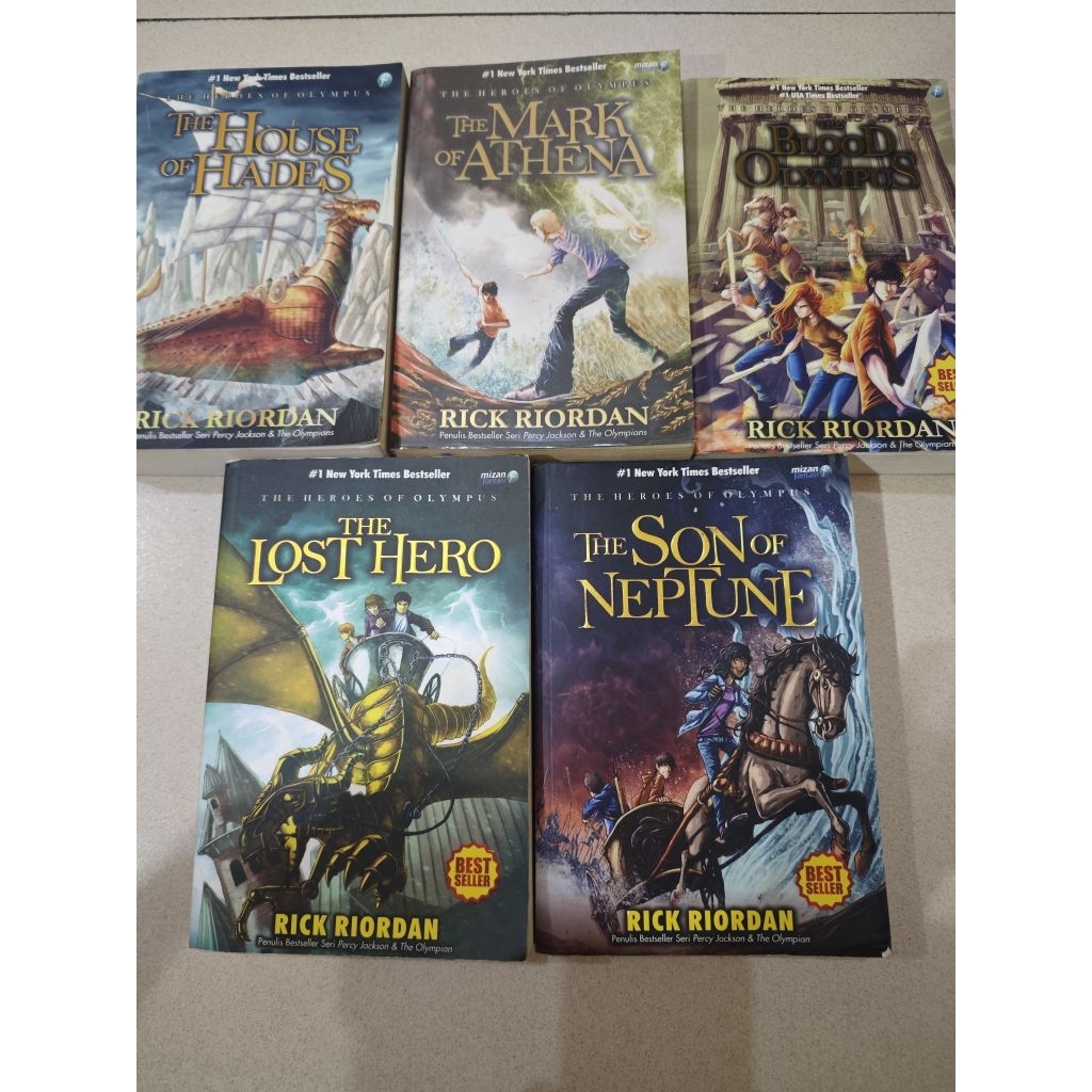 Novel original ori seri The Heroes of Olympus 1 2 3 4 5 Rick Riordan Percy Jackson buku bekas prelov