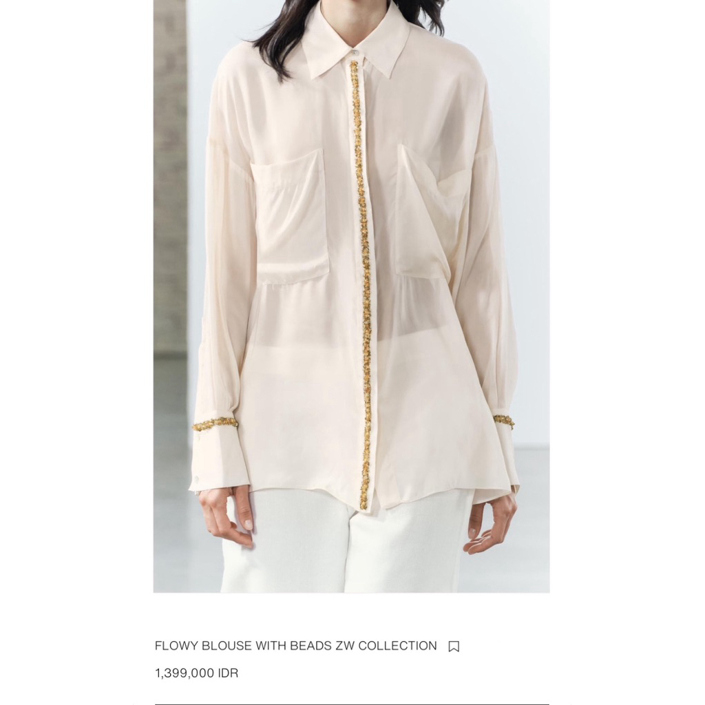 [SALE] NEW ZARA Long Sequin Shirt