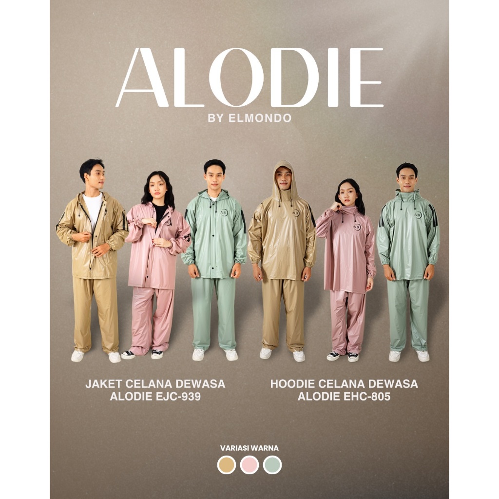 JAS HUJAN ALODIE PRIA WANITA DEWASA MODEL HODIE CELANA & JAKET CELANA TERBARU