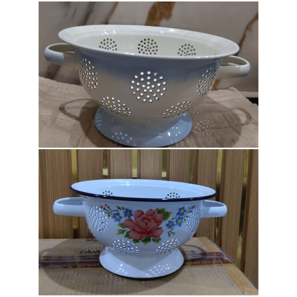 Wakul nasi/Tempat nasi enamel Amsterdam tanpa tutup ukuran 22 cm