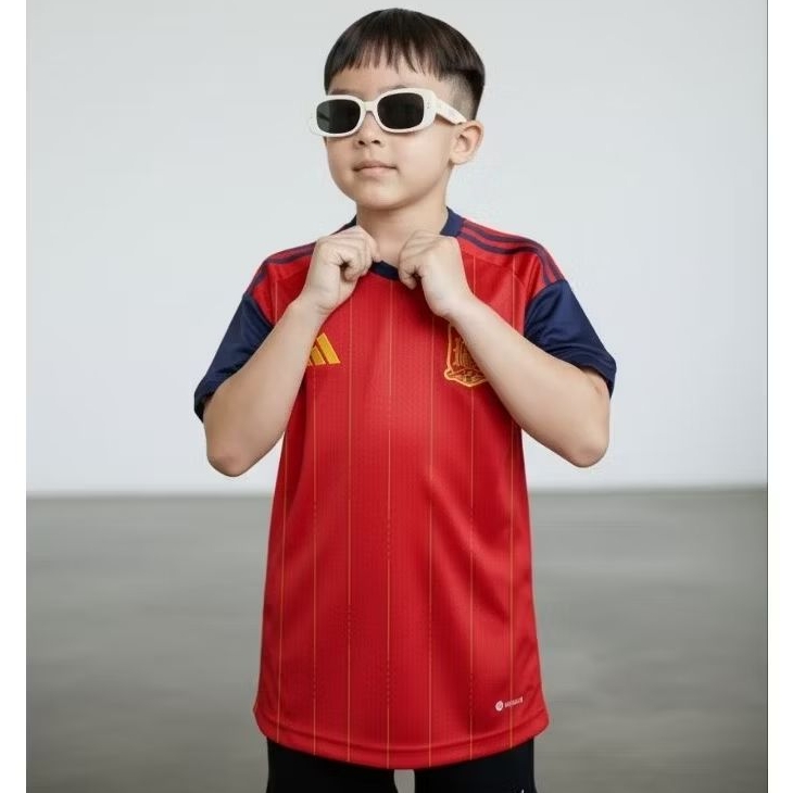 JERSEY BOLA  SPANYOL ANAK LAKI LAKI DAN PEREMPUAN / JERSEY BOLA TERBARU SPANYOL PILDUN