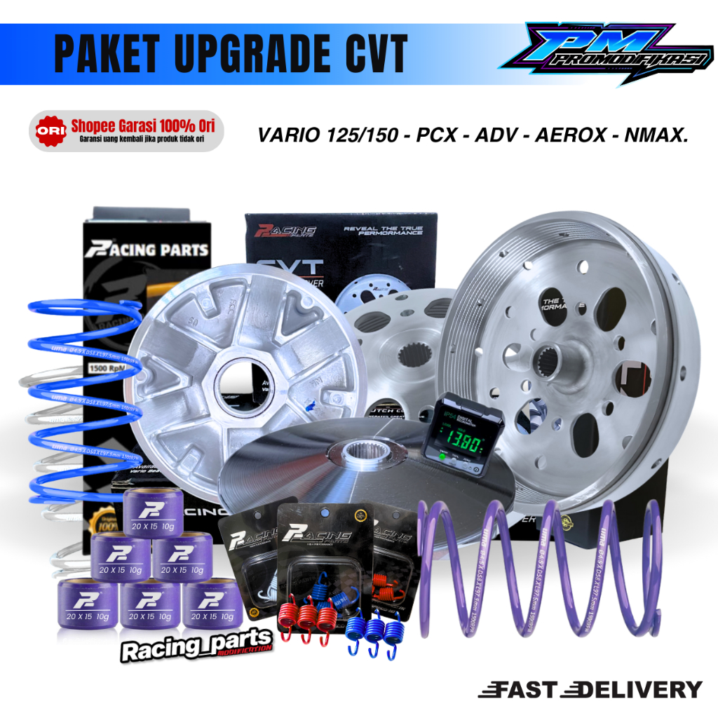 PAKET FULL UPGRADE KIRIAN CVT nmax 155 aerox 155 lexy Upgrade Cvt Kirian Vario 125 PCX 160 Racing